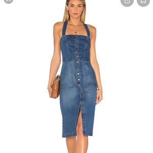 Level 99 Denim Button Dress